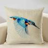 Watercolor Animal Bird Home Sofa Pillow Case Kingfisher Printed Decoration Throw Pillowcas 45x45cm Cushion Cover