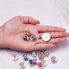 12/24/48pcs Resin European Large Hole Bead Color Sparkling Powder Loose Spaced Bead DIY Bracelet Necklace Earrings Jewelry Making
