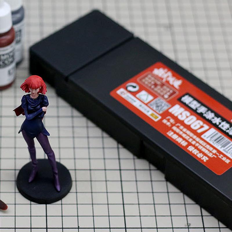 Hand-Painted Wet Palette for Gundam Model Painting - Water-Based Paint Pigment Moisturizing Box MS067