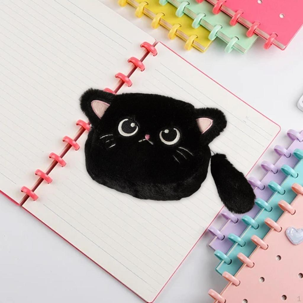 Cat Face Purse with Zipper Cartoon for Boys Girls Kids Child Gift