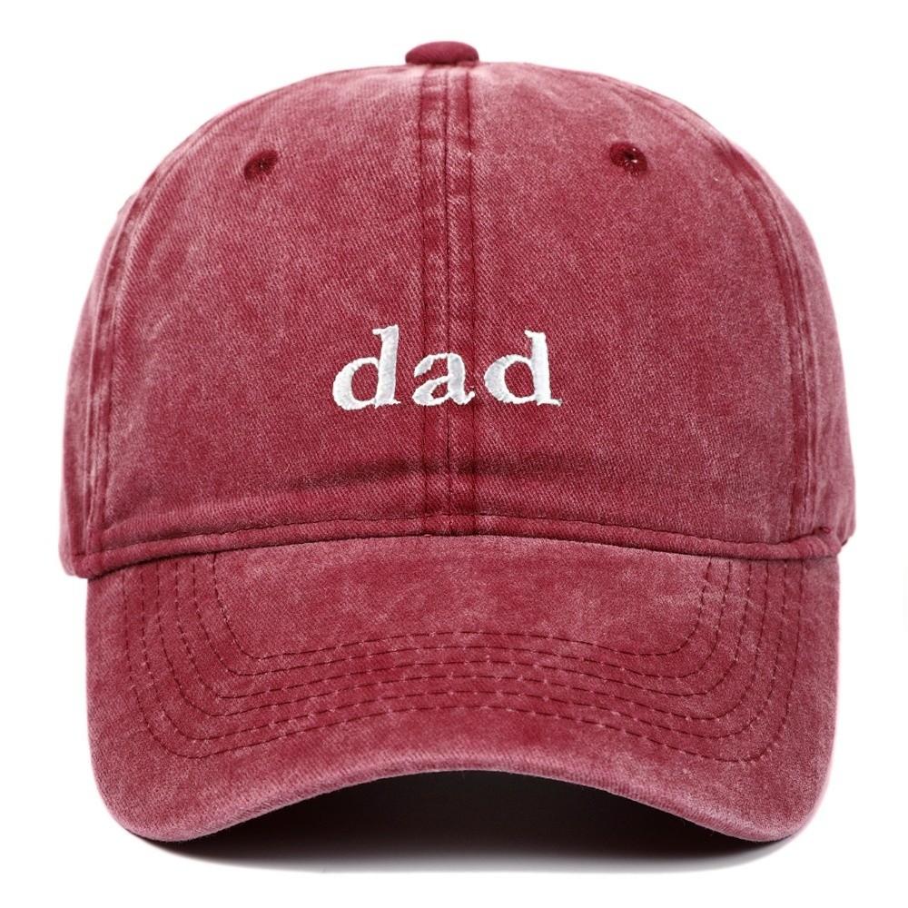 Retro Dad Mom Embroidery Baseball Cap Washed Cotton Adjustable Couple Cap Sunscreen Hats For Man Women