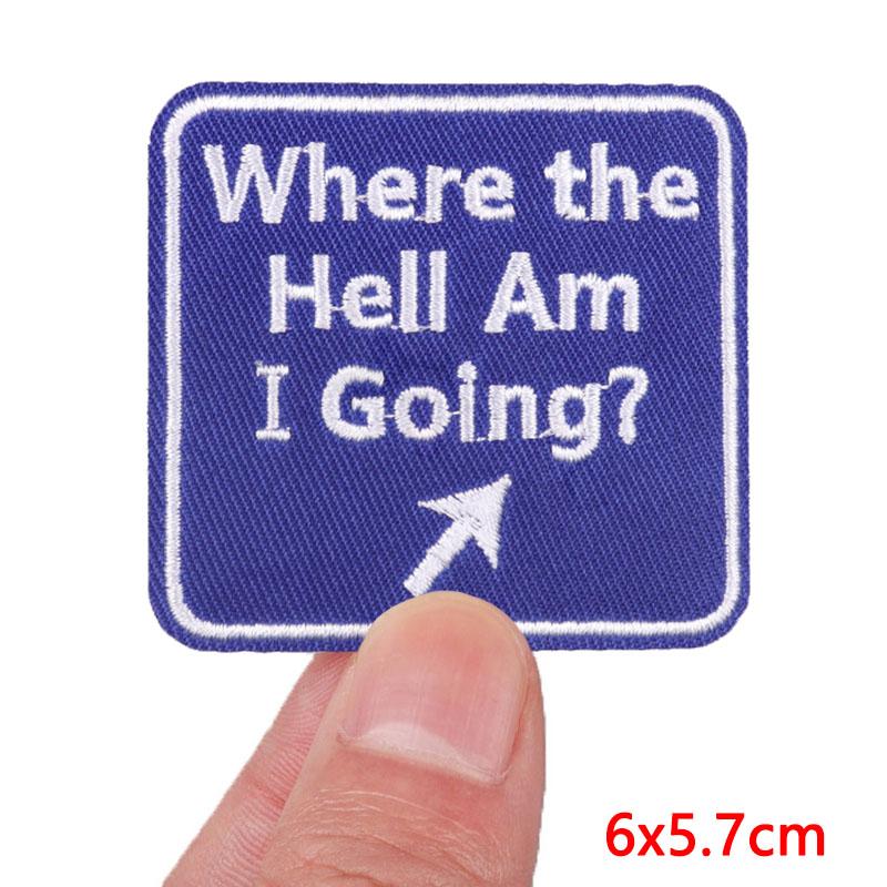 Take It Easy Patches Letter Slogan Embroidery Patch Diy Iron On Patches For Clothing Jacket Sew Applique Cartoon Letter Patches