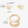 Anti Slip Ceramic Cat Bowl 15 Degree Inclined Flower Elevated Cat Water Bowl Wooden Stand Elevated Cat Feeding Station