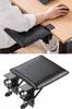 Armrest Clamp Fixation Retrofit PU Leather Width 23cm X Depth 24cm Foldable Mouse Table Desk Table Extension Elbow Rest 200-TOK024BK