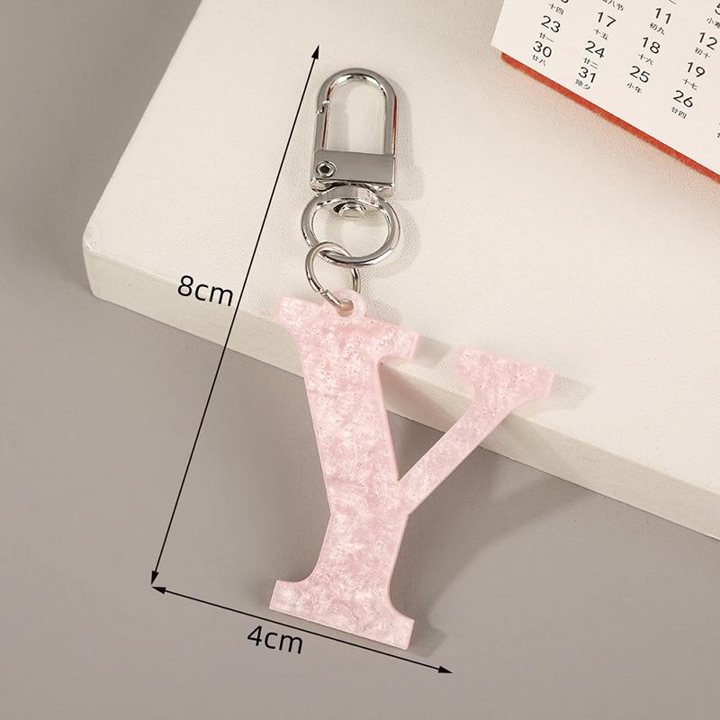Simple Letters Keychain Backpack Pendant Keyring Bag Hanging Decoration Accessories Gift