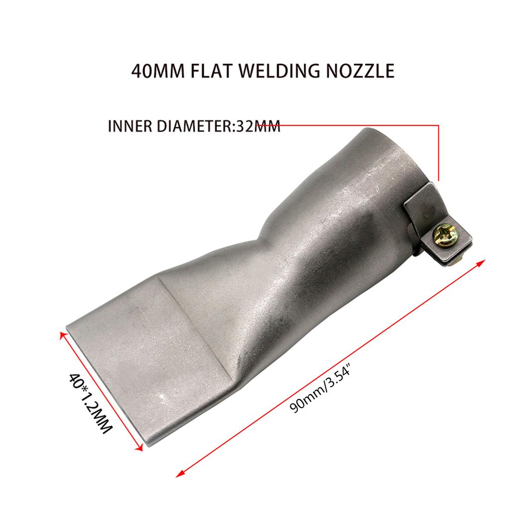Durable Hot Air Gun Nozzle Tubular Flat Welding Nozzle Heat Gun Tips for 1600W Plastic Welder Tuyere Accessories