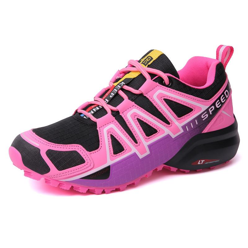 

Весенне-осенние новые уличные внедорожные ботинки легкие дышащие альпинистские женские ботинки уличные походные ботинки спортивные кроссовки 43 розы красного