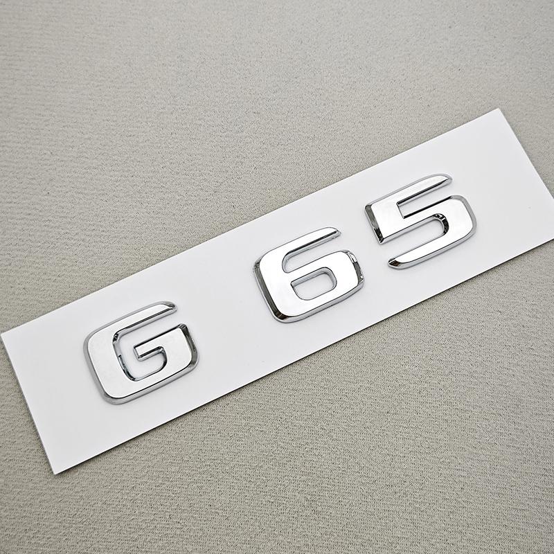 

3D Car Rear Trunk Letters Emblem G63 G55 G65 Badge Logo Sticker For Mercedes Benz G Class W463 AMG Styling Accessories Black