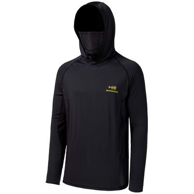 Bassdash UPF Hooded Fishing with Face Sun Long Sleeve Fishing Shirt Men's 50+ T-Shirt Mask, Protection,