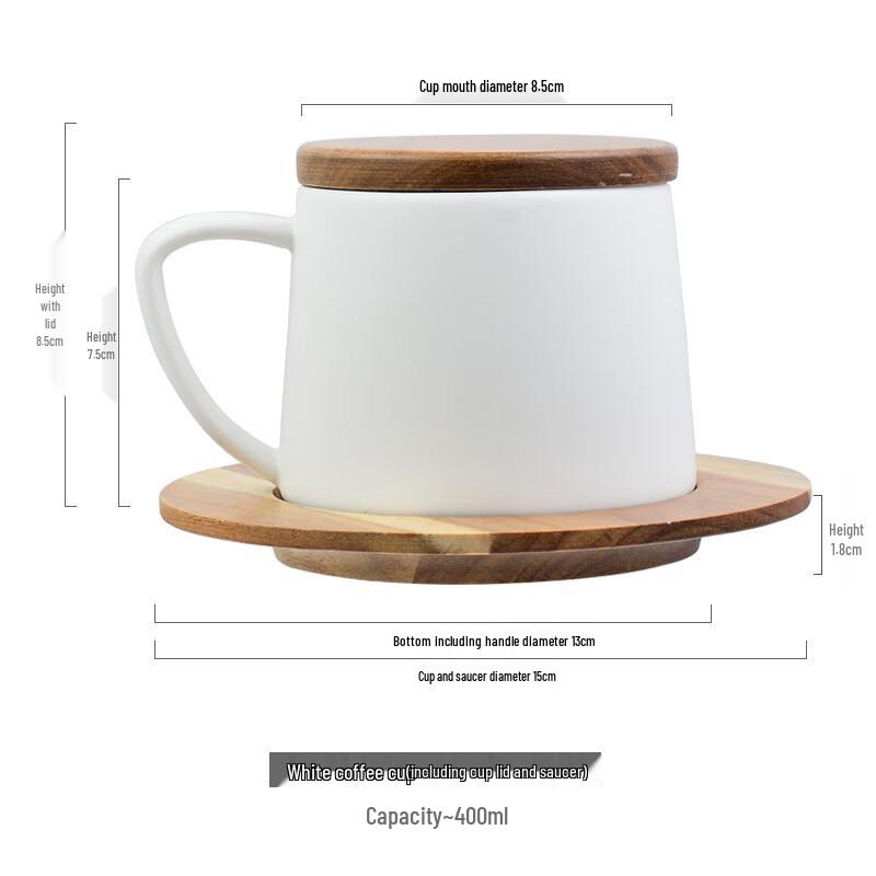 Luxury European Bone China Ceramic Mug Set 400ml