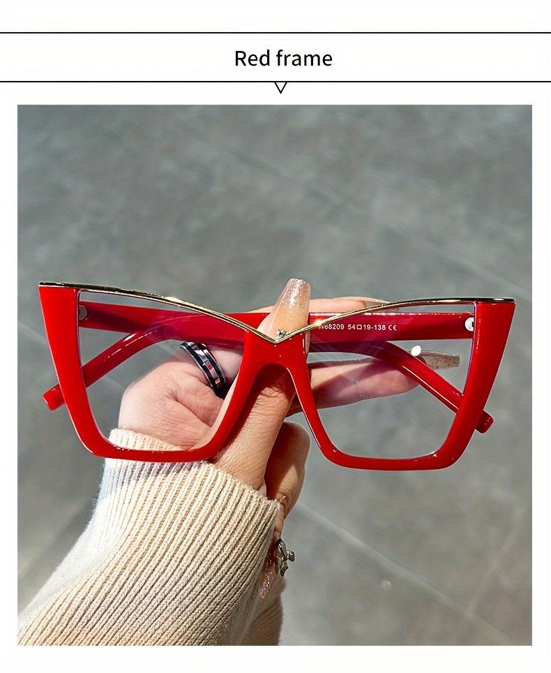 

New style Vintage Cat Eye Glasses Transparent Lens Computer Glasses Jelly Color Frame For Women-Fashion Glasses Eye Protection красный