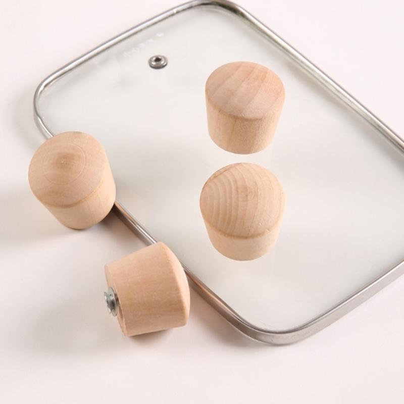 Pot Lid Handle Universal Pot Lid Holding Handle Wood Replaceable Knob Cap Cookware Handgrip Parts Kitchen Accessorie