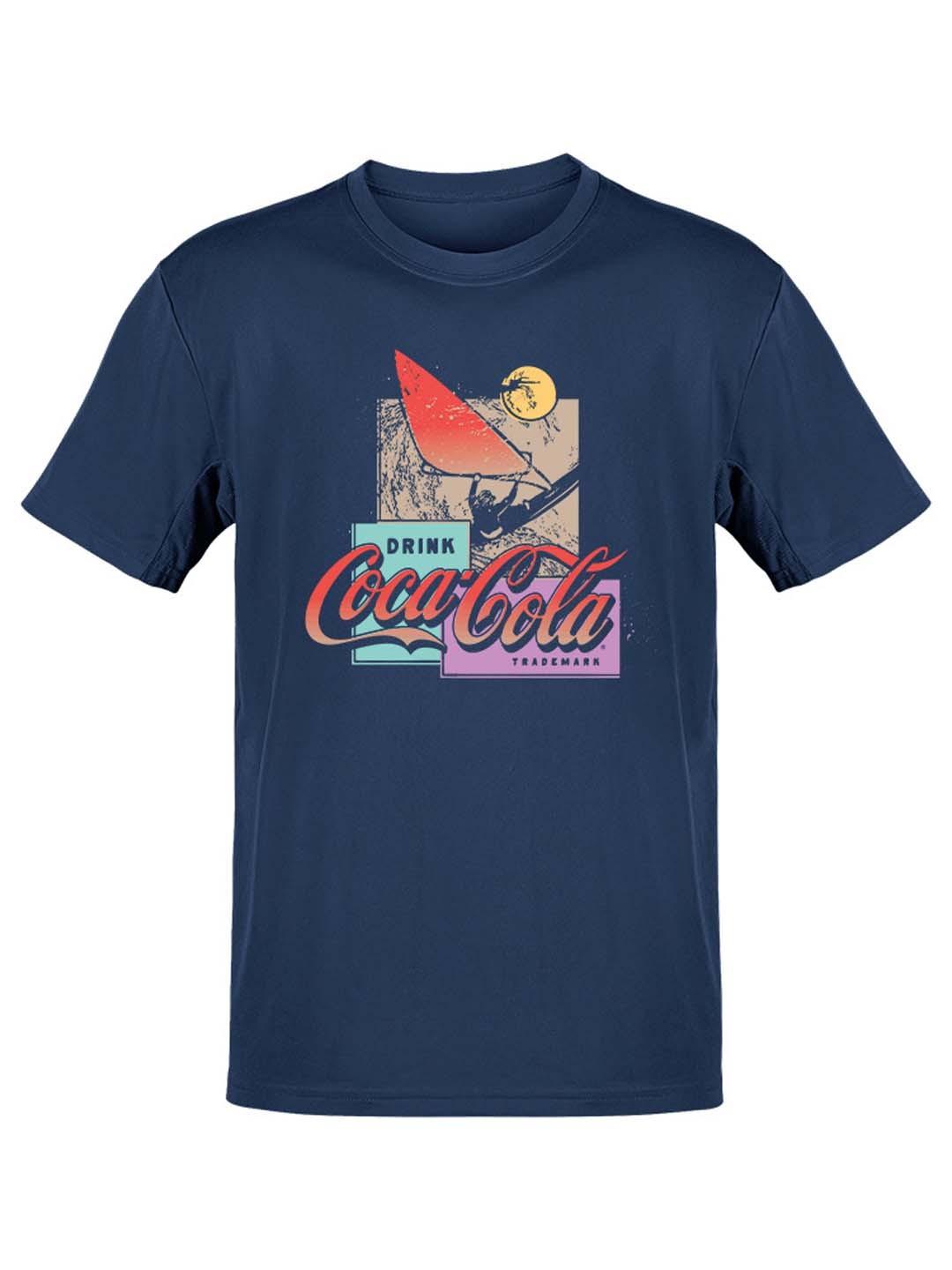 Officially Licensed Coca-Cola Windsurfing Sunset Retro Graphic Mens T-shirt M