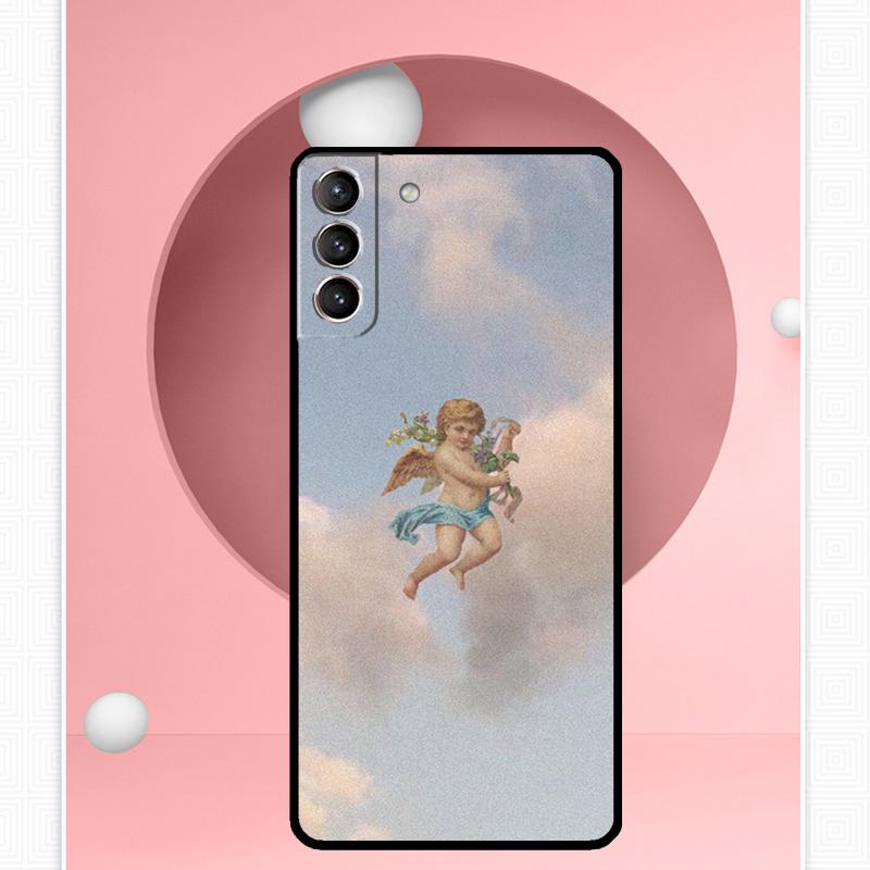 

Чехол с принтом мультяшного ангела для Samsung Galaxy S22 S23 S24 Ultra Note 20 10 S8 S9 S10 Plus S21 S20 FE, мягкий чехол Galaxy S10e