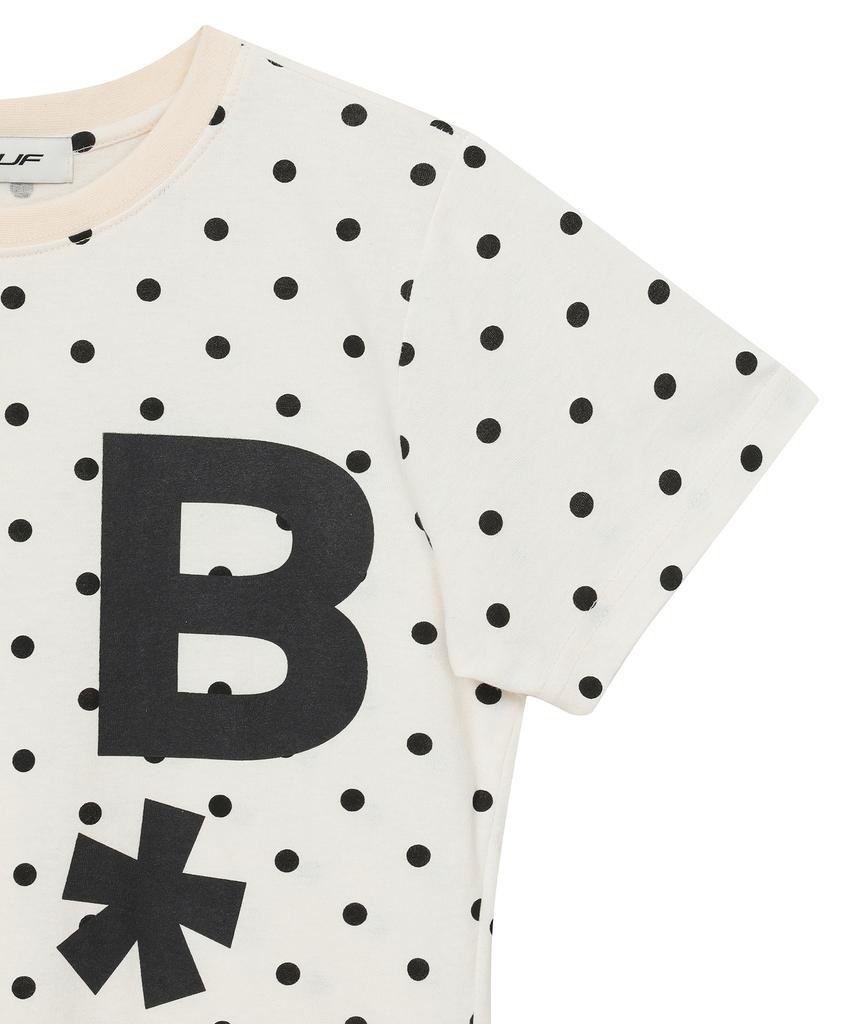 BAUF B Logo Slim Fit T-Shirt [Dot Ivory]