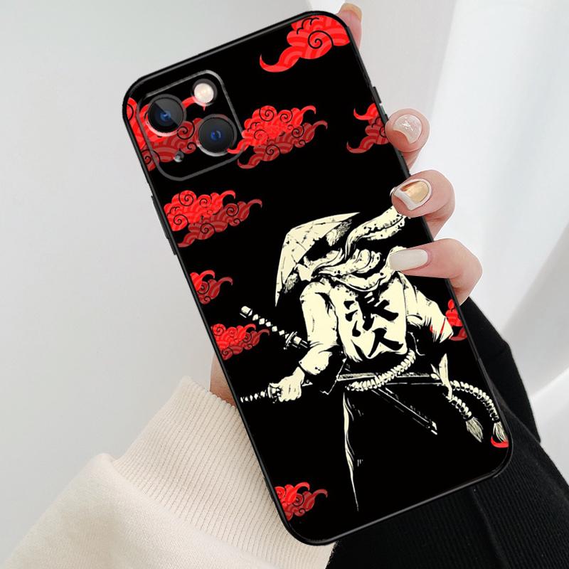 Japanese Samurai Warrior Phone Case For iPhone 17 Pro Max 16 15 14 11 12 13 Pro Max mini 15 16 Plus 16e 17 Air Cover