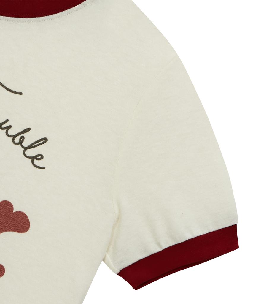 CNVS Betty Boop Sweet Sassy Tight Ringer Short Sleeve T-Shirt_Ivory
