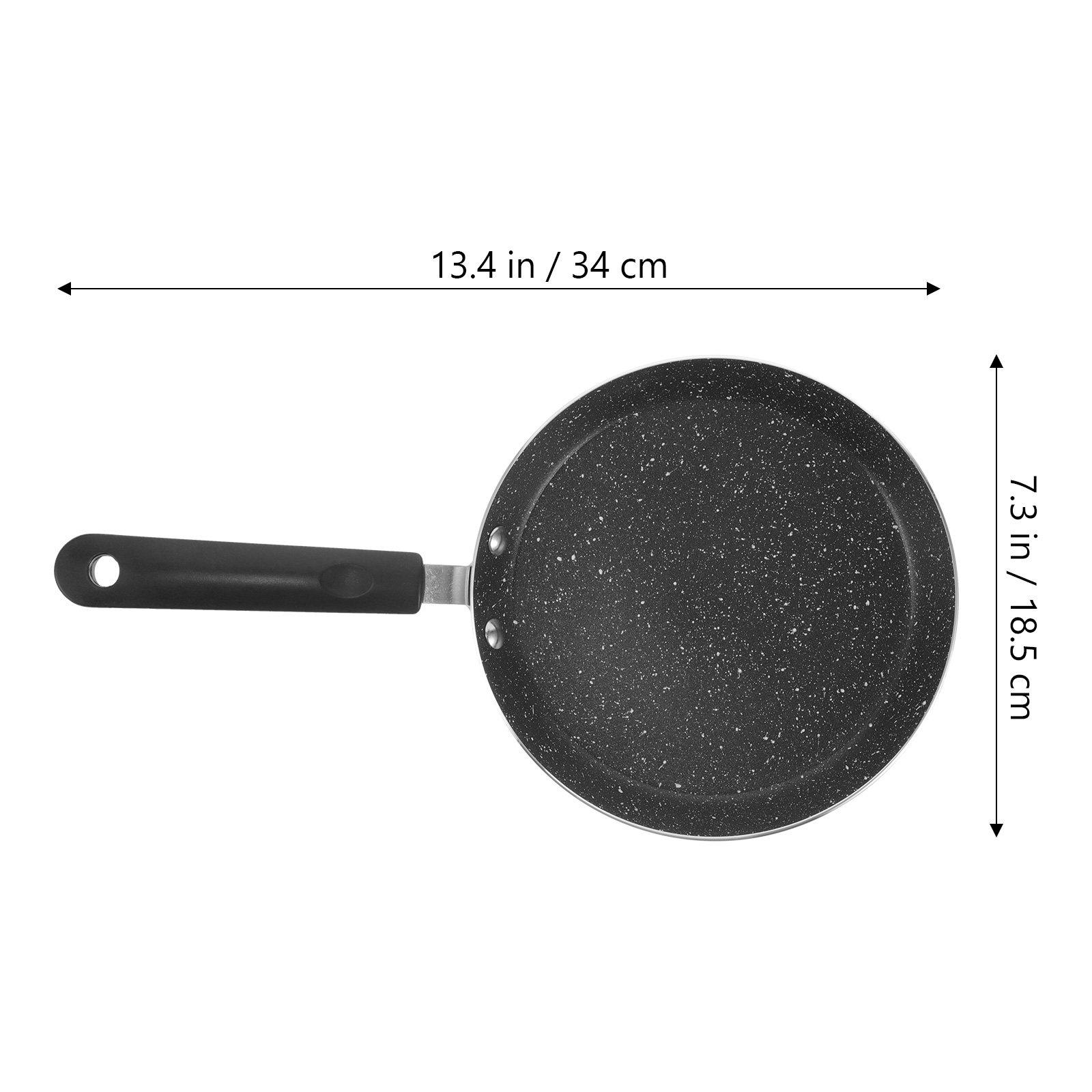

1Pcs 6 Inch Black Non-Stick Fry Pan Premium Material Fast Heating for Sandwiches Omelets Eggs Stone Coated Frying Pan for Home 34X18.5X18.5CM