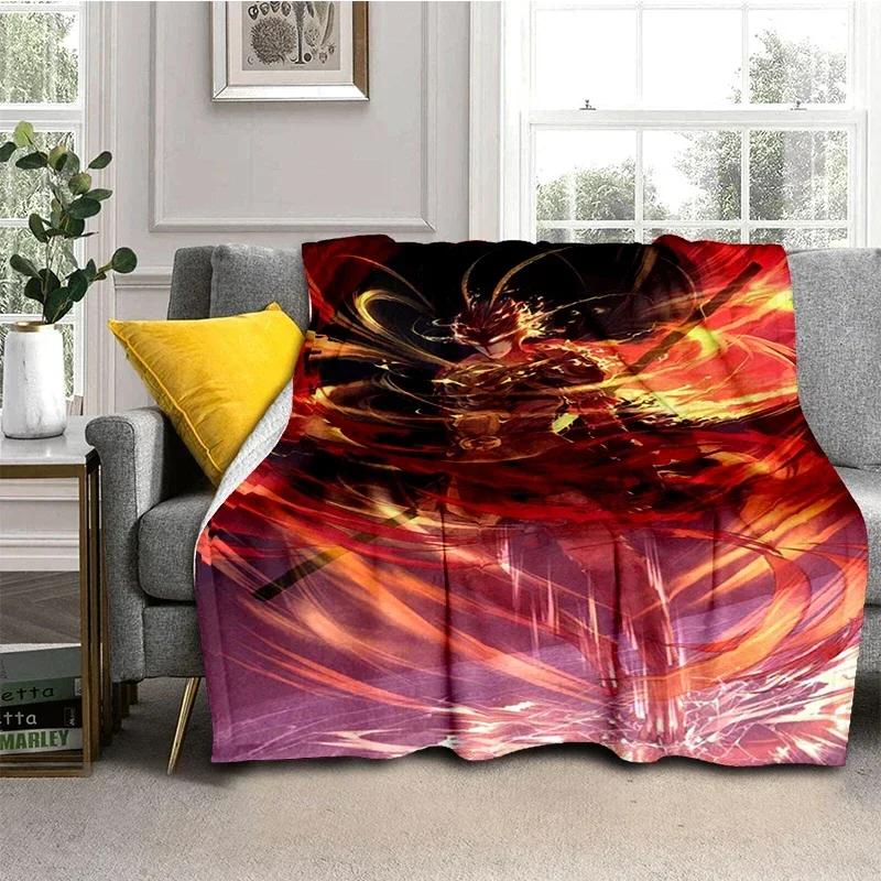 Fantasy The Monkey King Cartoon Blanket Warm Flannel Throw Blanket Bedspread for Bed Sofa Picnic Christmas Birthday Boys Gifts