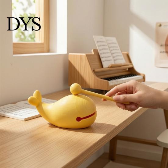 Stress Relief Percussion Gadget 3D Printed Whale Wooden Fish Instrument with Mallet, Creative Gift for Coworkers Sensory Fidget Toy, Desktop