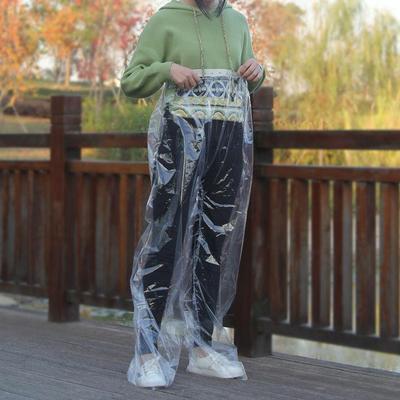 Thickened Unisex Waterproof Rain Pants with Sealed Foot Cover for Outdoor Activities
