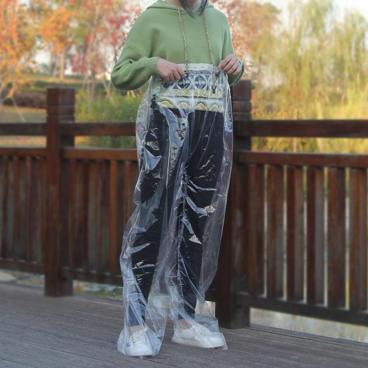 Thickened Unisex Waterproof Rain Pants with Sealed Foot Cover for Outdoor Activities