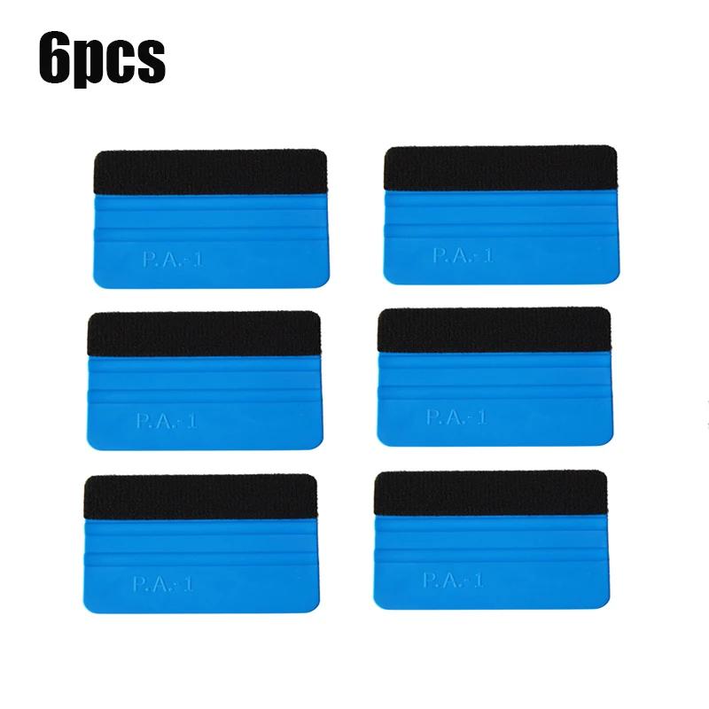 Car Vinyl Wrap Film Squeegee Scraper Foil Wrapping Suede Felt Scraper Auto Car Styling Sticker Window Tint Tools Cleaning Blue
