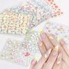 10/30pcs Nail Art 3D Stickers Colorful Flower Self-adhesive Colorful Daisy Flower Heart-shaped Butterfly Sparkling Nail Stickers