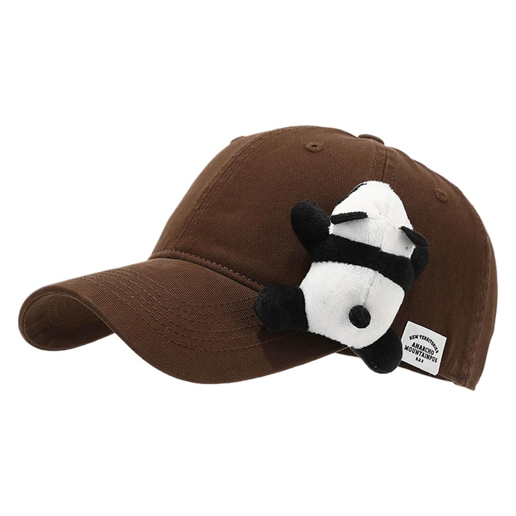 Women Chinese Panda Baseball Hat For Girls Women Unisex Panda Adjustable Hat Cute Stuffed Panda