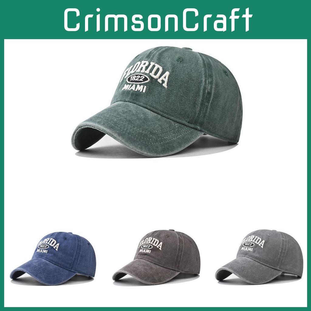 Embroidery Letter Florida Miami Baseball Cap Curved Brim Summer Travel Hats
