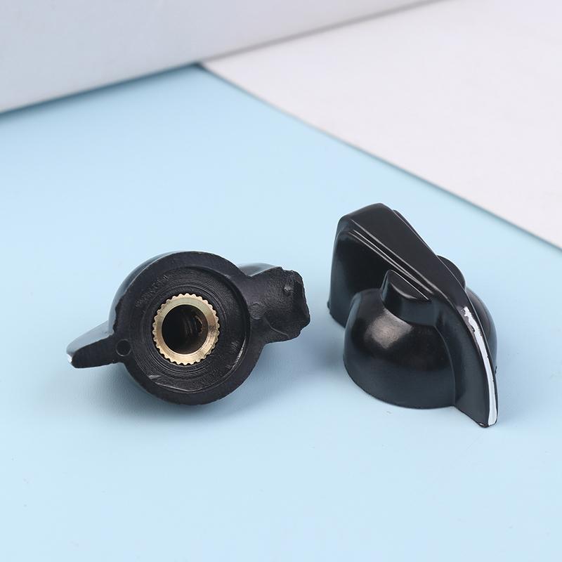 10Pcs Bakelite Knob Cap K7-1 Band Switch Knob Potentiometer Knob Cap Copper Core Circular Hole 6Mm Shaft Hole Dia Pointer Knobs