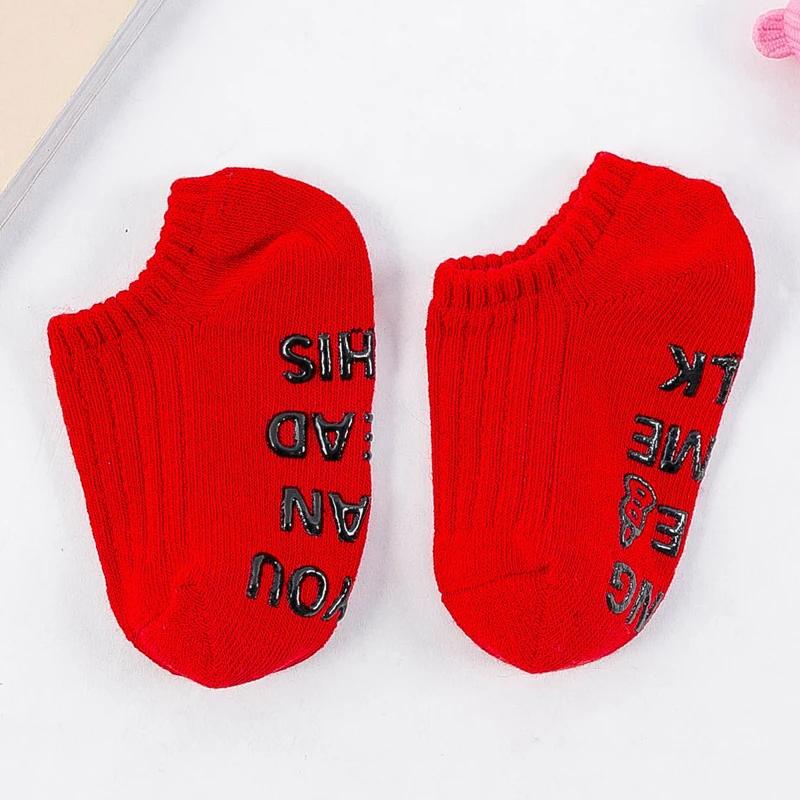 Cute Candy Color Stripe White Baby Floor Socks Summer Spring Thin Cotton Rubber Anti-slip Short Ankle Stockings for Boys Girls