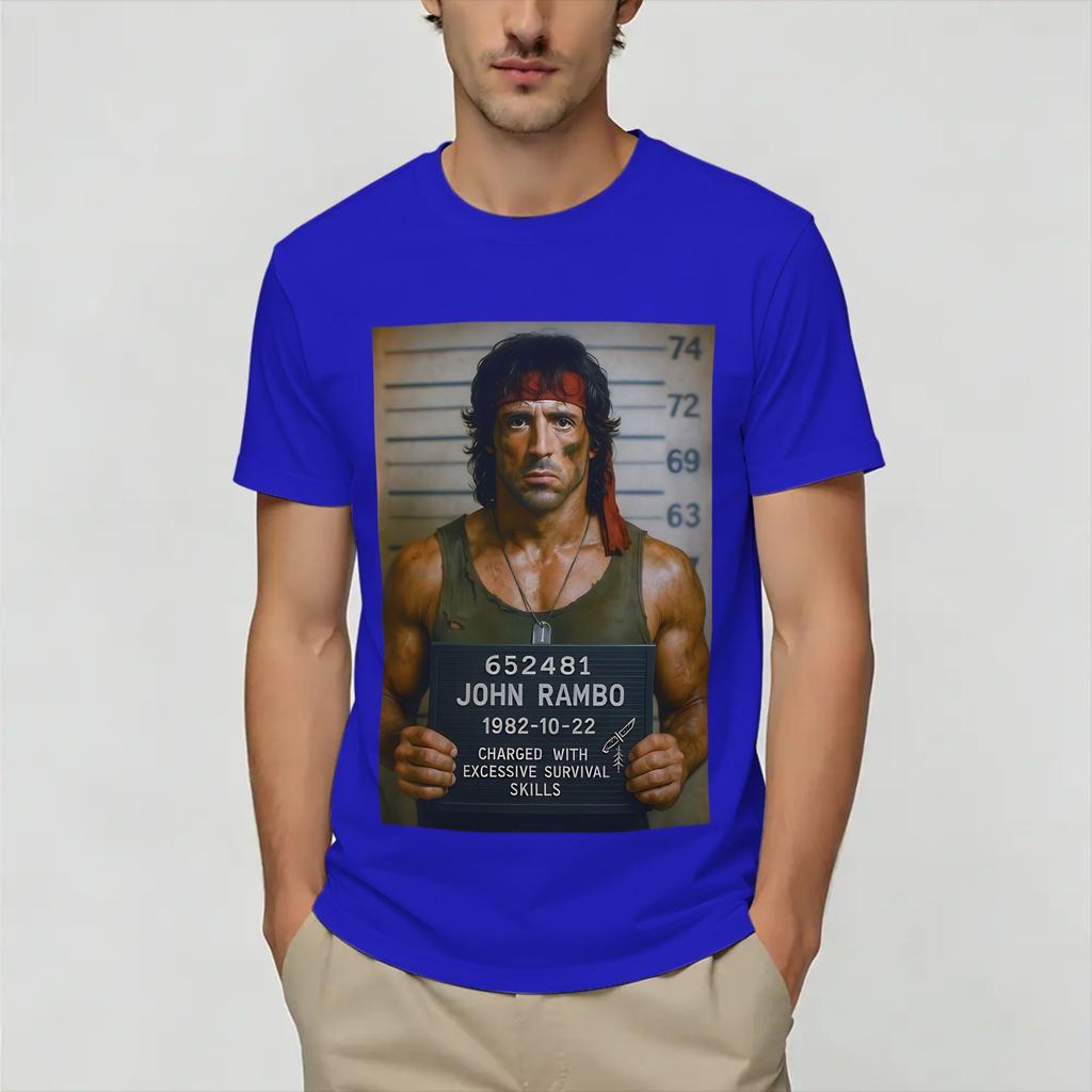 John Rambos Unisexs T Shirt Humorous Tees Short Sleeve O Neck TShirt 100 Cotton 6XL Clothing
