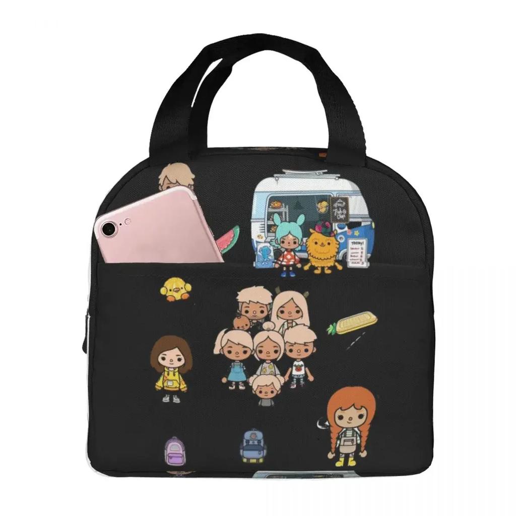 Borsa Termica per Pranzo Toca Boca Game per Donne Bambini Scatole per Alimenti a Prova di Perdite Borsa Termica Tote