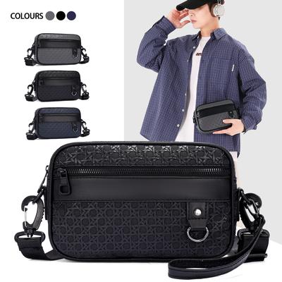 Sac bandoulière business pour homme – Sac à bandoulière en cuir PU souple avec sangle réglable pour le travail et les voyages