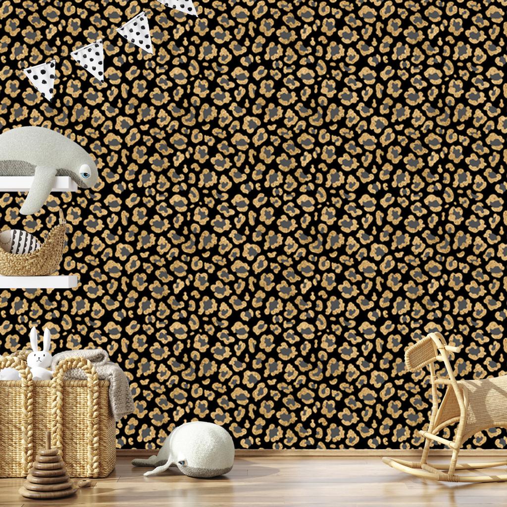 Golden Leather Wallpaper Ochre and Gold for Living Room and Bedroom 50x1000