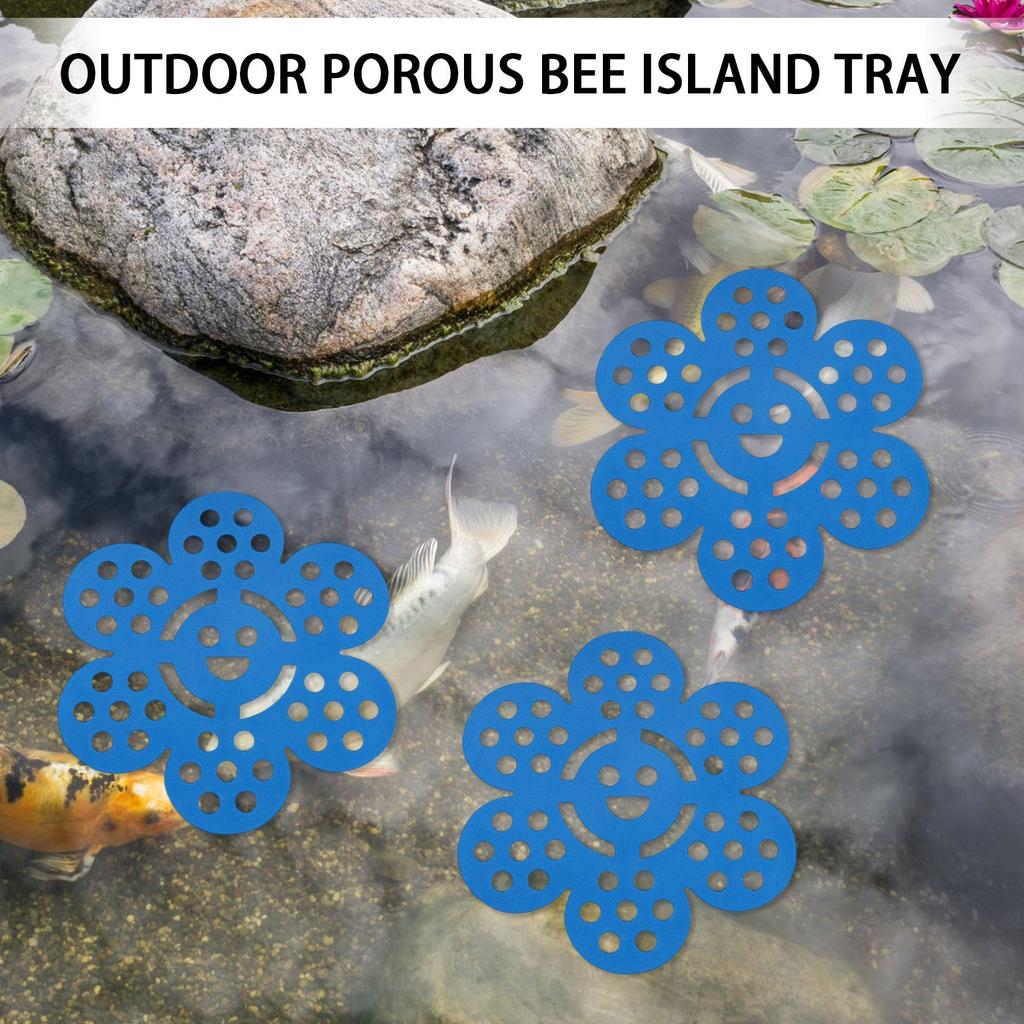 4-teiliges kreatives bienenförmiges Tablett mit porösem Entwässerungsdesign, praktische Kleinigkeiten für Gartenbalkon, vier Farben zur Auswahl
