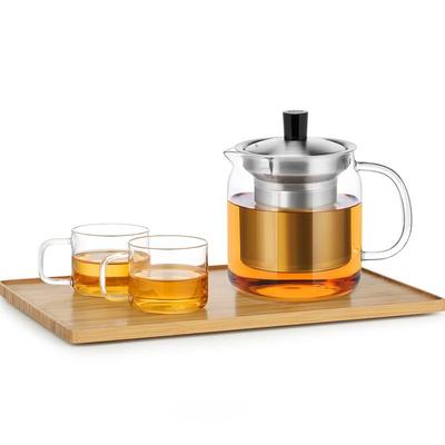 SAMADOYO Heat-resistant Glass Teapot, Tea Pot, Tea Water Separation and Filtration, Household High-capacity Tea Set, Tea Set