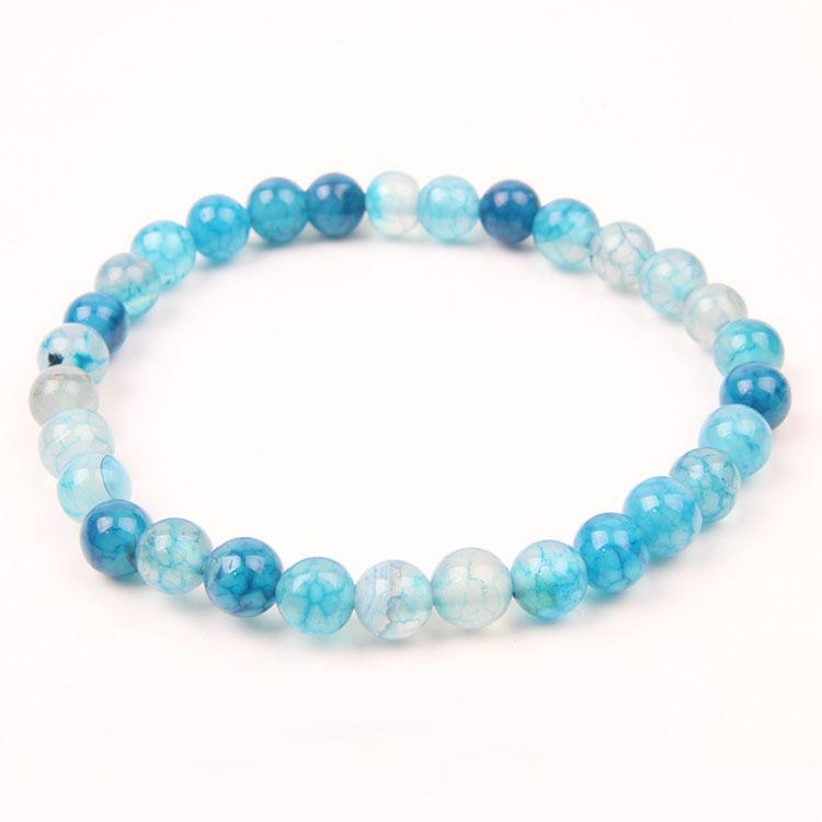 Red Agate Crystal Bracelet: Simple Round Beads, Couple Style Hand Jewelry
