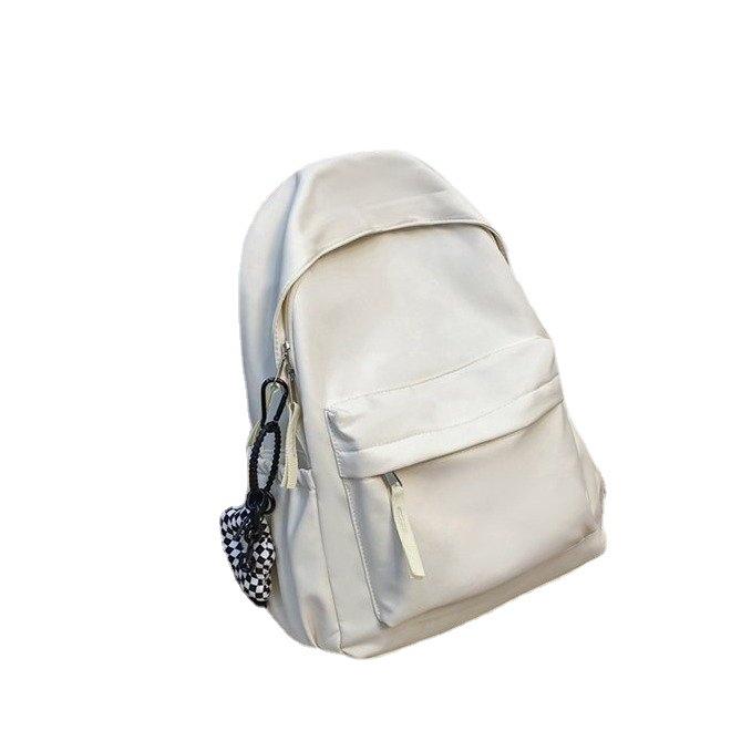 Schoolbagins Solid Color Backpack Female Korean Version Simple Large Capacity School Bag High School Student Backpack Junior High School Backpack