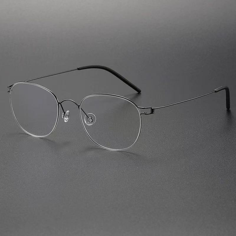 Denmark Brand Retro Oval Round Handmade Round Ultralight Air Titanium Glasses Frame Women Fashion Eyeglasses Eyeglass Man Robin
