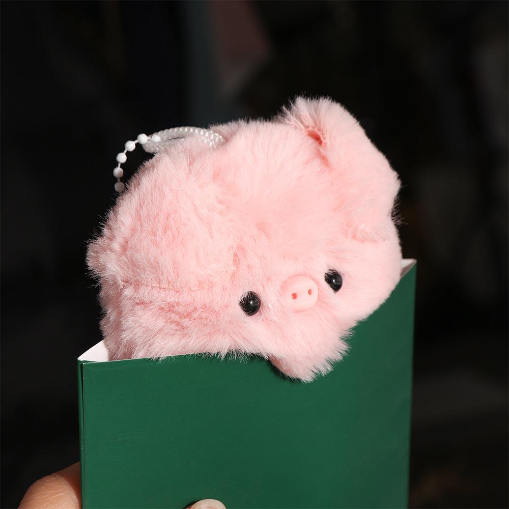 Soft Plush Small Pig Head Plush Pendant Small Pig Head Plush Pig Keychain  Female Lady Girl