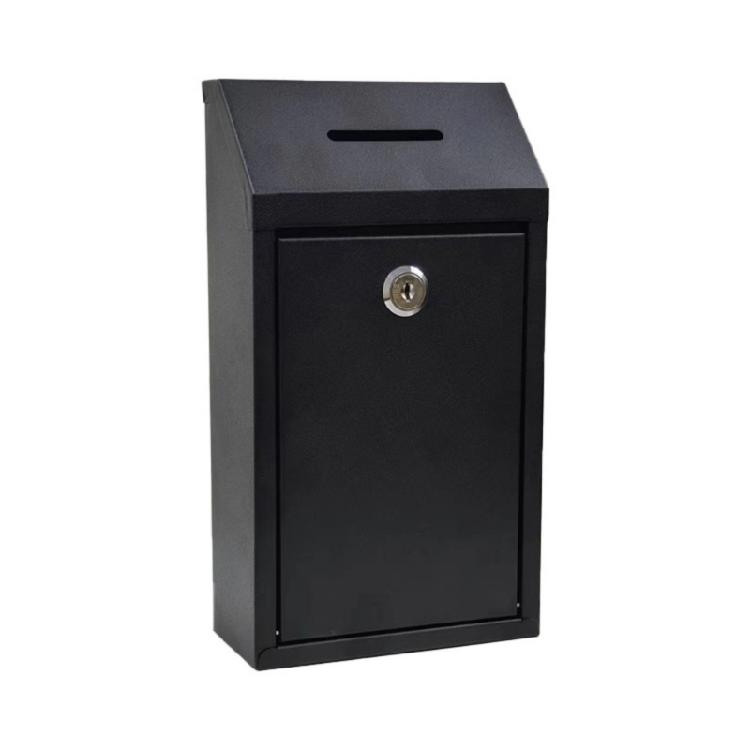 

Wall Mounted Mailbox Voting Front Door Gate Letter Box Catcher Key Drop Box Suitable for Indoor Outdoor Installation чорний