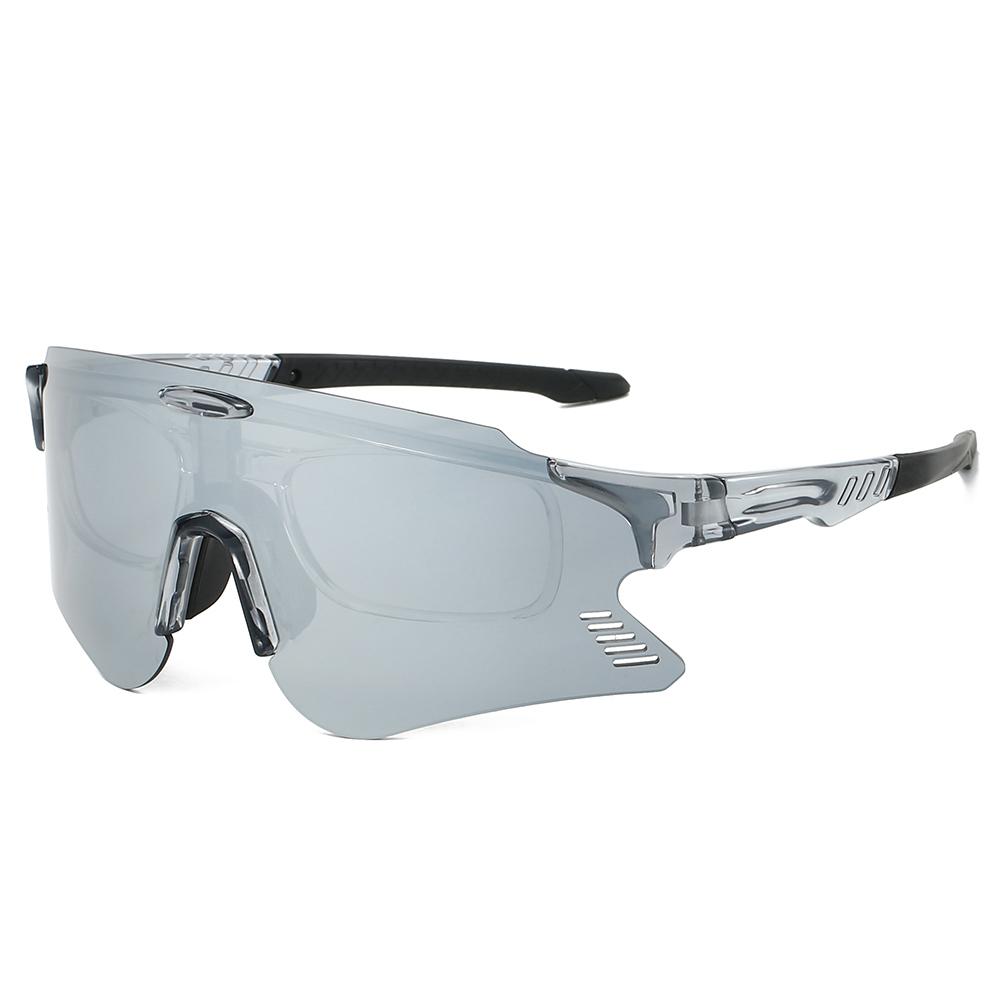 Oversized Sports Goggle Men New Mirror Outdoor Anti-UV Cycling Sunglasses Women Trendy Windproof Protective Shades