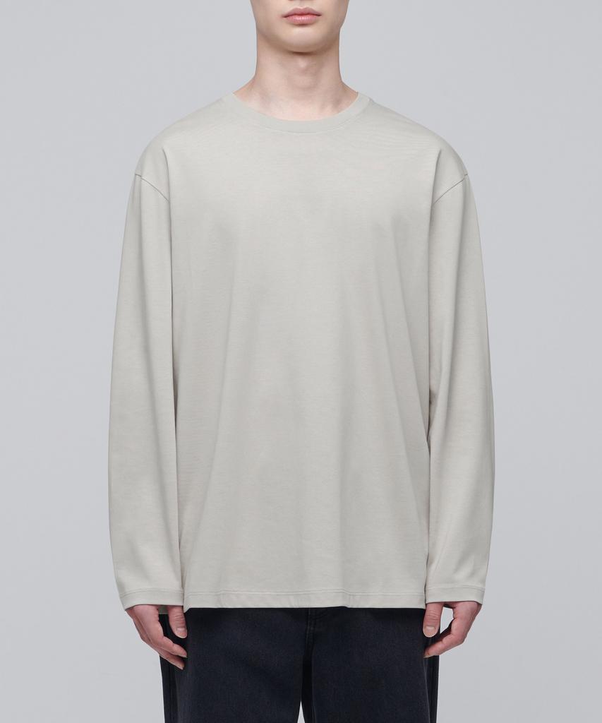 MUSINSA STANDARD Supima Relaxed Crew Neck Long Sleeve T-Shirt [Mushroom]