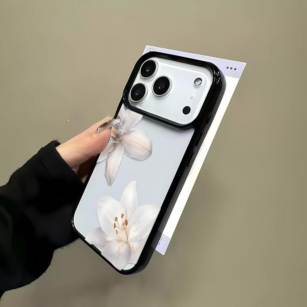 Three White Flowers Phone Case For iPhone 17 Air 16 14 15 Pro Plus 13 12 11 Pro Max 16e Shockproof Silicone Phone Cover Fundas