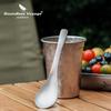 Boundless Voyage Titanium Titanium Matte Includes Storage Bag Spoon Ti1067T Spoon, Shallow, Cookware, Lightweight, Rust-Resistant, Shatter-Resistant,