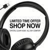 USB Wired Over Ear Headset, ENC Noise Reduction Hearing Aid Headphones, Office Call Center Headphone with Mic for Meeting Laptop