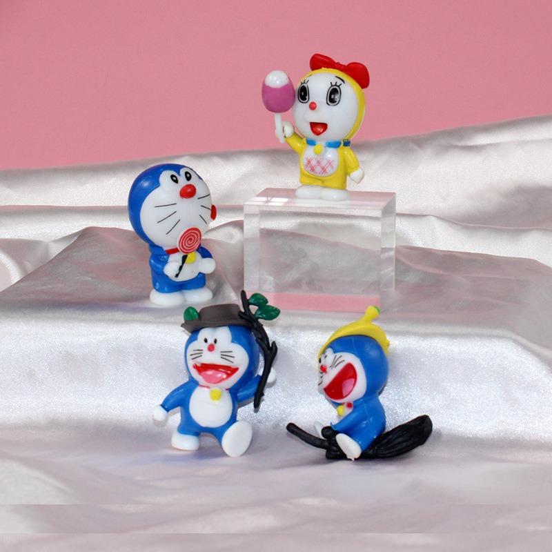 6Pcs Anime Doraemons Action Figure Model Pvc Toys Dorami Desktop Decoration Cartoon Birthday Gifts