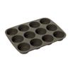 Moules à muffins - lurch - lot de 12 - silicone - 25 cm - marron